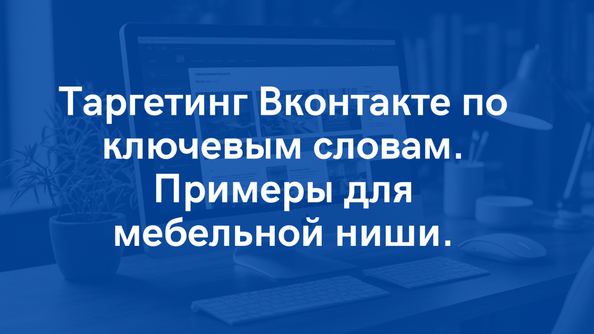 Таргетинг Вконтакте по ключевым словам для продвижения мебели в Новосибирске